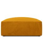 Pouf Velours côtelé Sao jaune - 93x93x40 cm