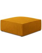 Pouf Velours côtelé Sao jaune - 93x93x40 cm