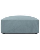 Pouf Velours côtelé Sao bleu clair - 93x93x40 cm