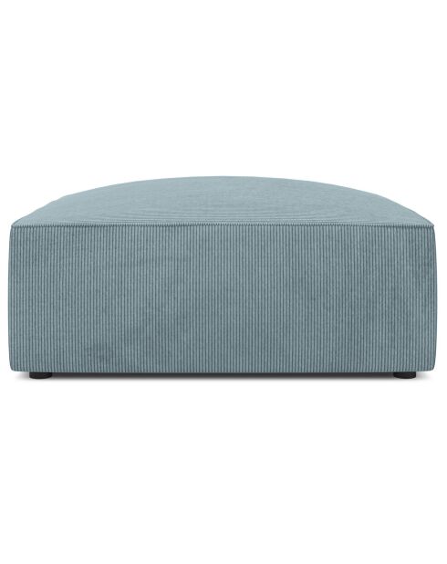 Pouf Velours côtelé Sao bleu clair - 93x93x40 cm