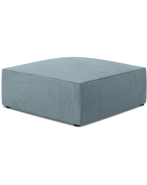 Pouf Velours côtelé Sao bleu clair - 93x93x40 cm