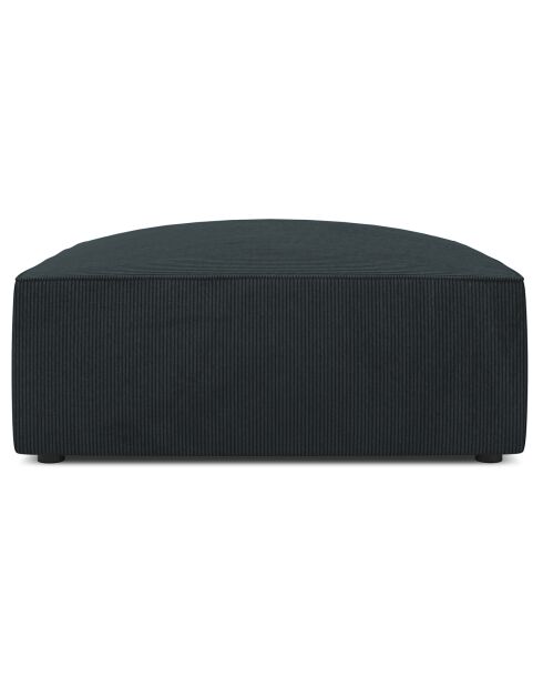 Pouf Velours côtelé Sao bleu - 93x93x40 cm