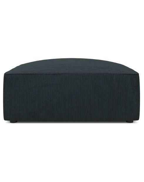 Pouf Velours côtelé Sao bleu - 93x93x40 cm