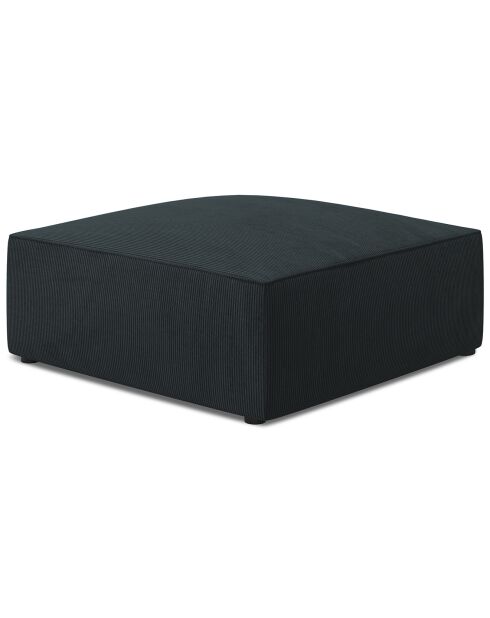 Pouf Velours côtelé Sao bleu - 93x93x40 cm