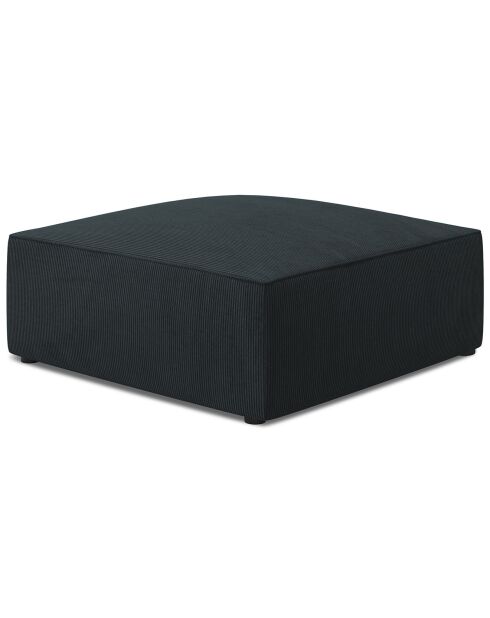 Pouf Velours côtelé Sao bleu - 93x93x40 cm