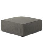 Pouf Velours côtelé Sao gris clair - 93x93x40 cm