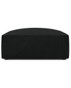 Pouf Velours côtelé Sao noir - 93x93x40 cm