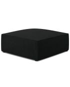 Pouf Velours côtelé Sao noir - 93x93x40 cm