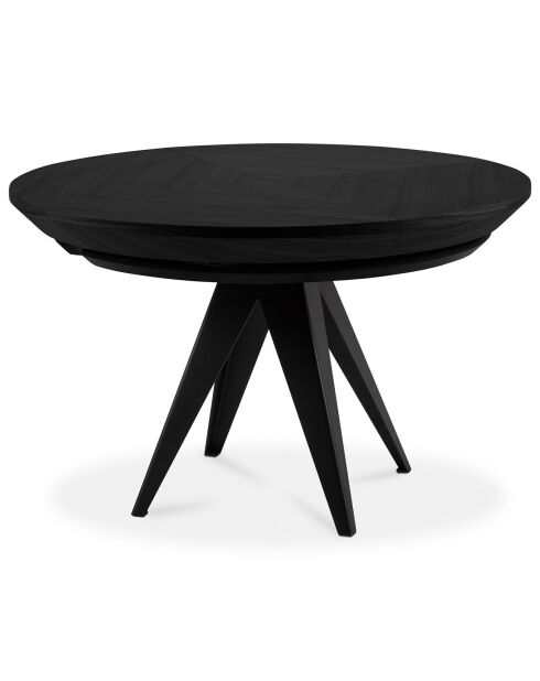Table extensible Magnus noire - 130x130x76 cm