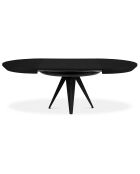 Table extensible Magnus noire - 130x130x76 cm