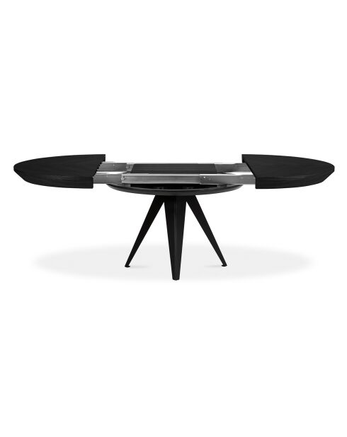 Table extensible Magnus noire - 130x130x76 cm
