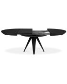Table extensible Magnus noire - 130x130x76 cm