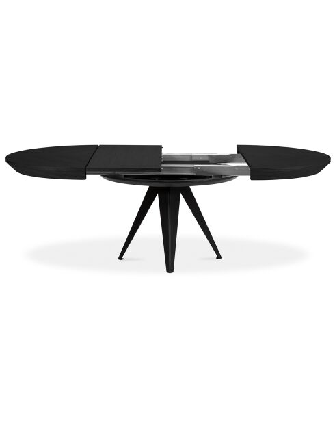 Table extensible Magnus noire - 130x130x76 cm