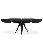 Table extensible Magnus noire - 130x130x76 cm