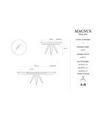 Table extensible Magnus noire - 130x130x76 cm