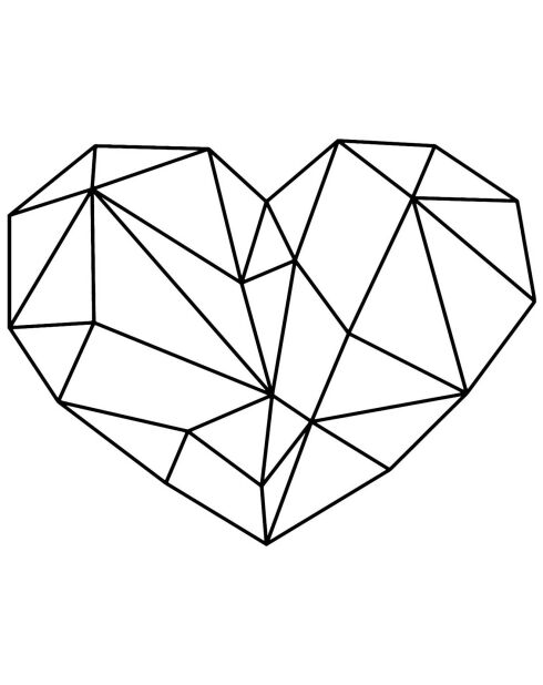 Sticker tête de lit coeur noir - 90x70 cm