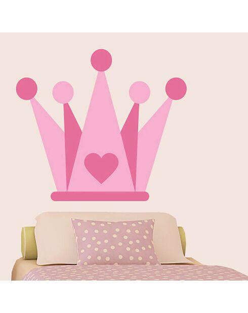 Sticker tête de lit couronne multicolore - 90x80 cm