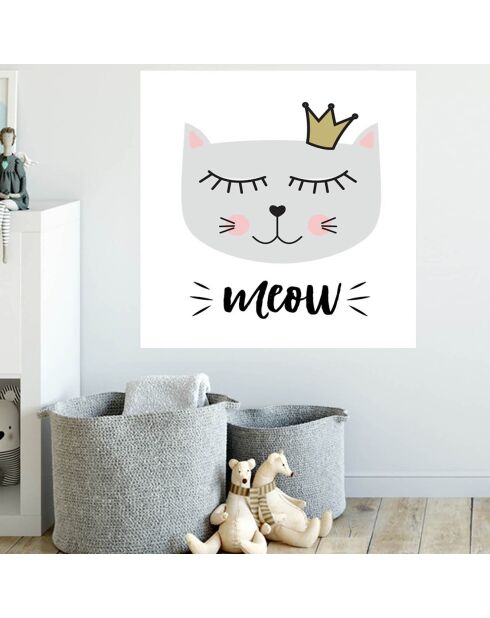 Affiche murale Chat  multicolore - 80x80 cm
