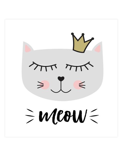 Affiche murale Chat  multicolore - 80x80 cm