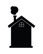 Sticker ardoise Maison noir - 80x120 cm