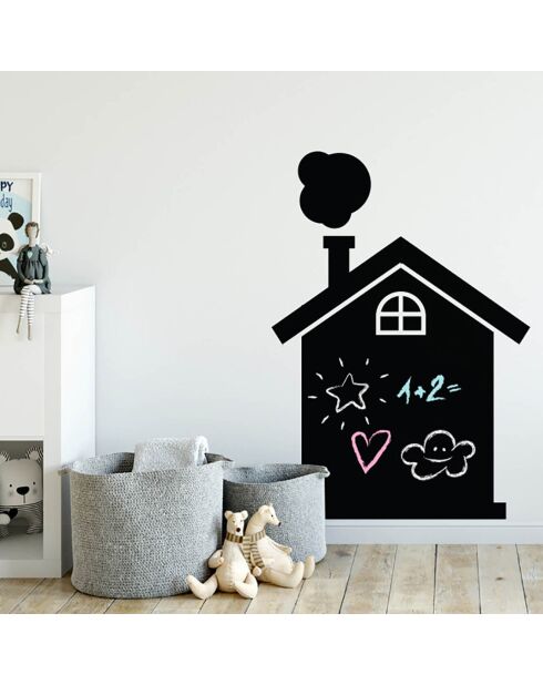 Sticker ardoise Maison noir - 80x120 cm