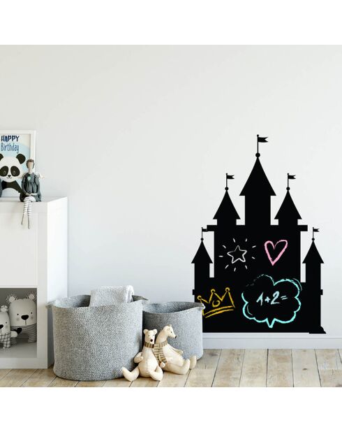 Sticker ardoise Château noir - 80x120 cm