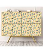 Rouleau autocollant Hérissons et cactus multicolore - 100x100 cm