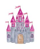 Sticker Château multicolore - 90x120 cm