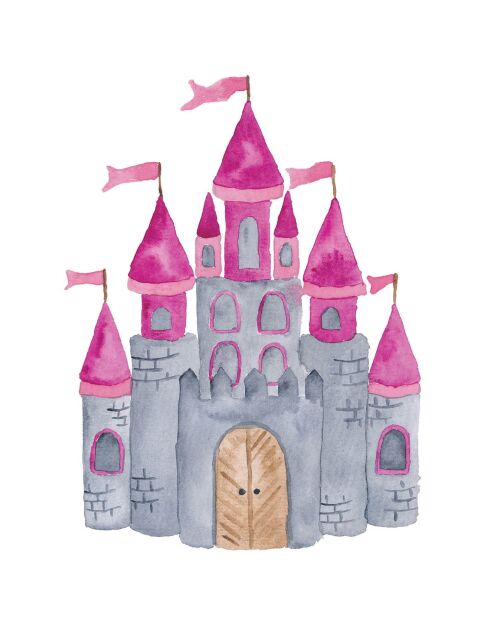 Sticker Château multicolore - 90x120 cm