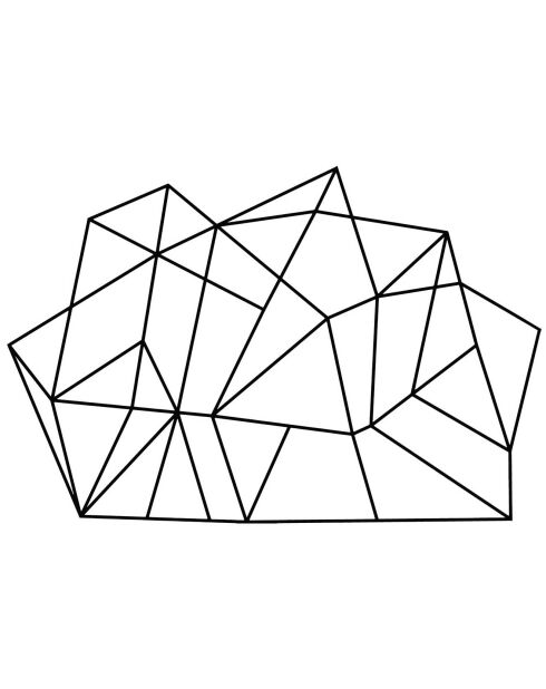 Sticker tête de lit géométrique noir - 90x130 cm