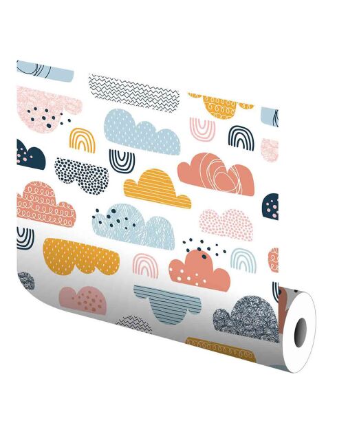 Autocollant Vinyle Nuage multicolore - 65x300 cm