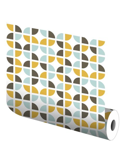 Vinyle autocollant Rétro multicolore - 65x300 cm