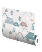 Rouleau autocollant Montagnes multicolore - 65x300 cm