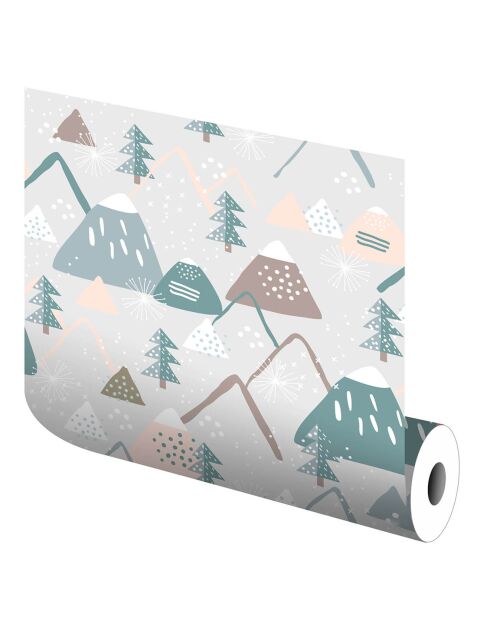 Rouleau autocollant Montagnes multicolore - 65x300 cm