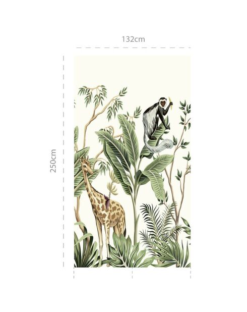 Papier peint mural Jungle  multicolore - 132x250 cm