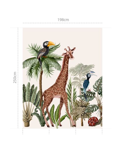 Papier peint mural Jungle  multicolore - 198x250 cm