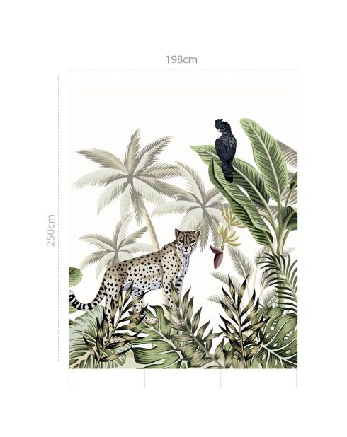 Papier peint mural Jungle  multicolore - 198x250 cm