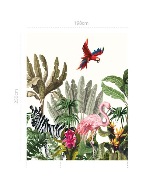 Papier peint mural Jungle  multicolore - 198x250 cm
