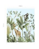 Papier peint mural Jungle  multicolore - 198x250 cm