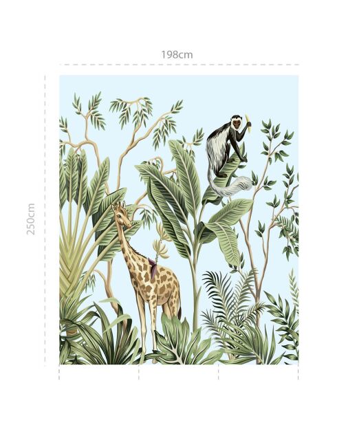 Papier peint mural Jungle  multicolore - 198x250 cm