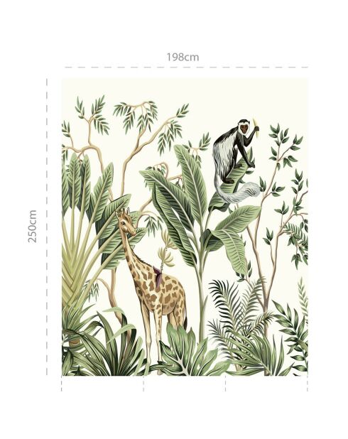Papier peint mural Jungle  multicolore - 198x250 cm