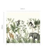 Papier peint mural Jungle  multicolore - 250x264 cm