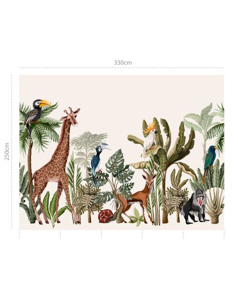 Papier peint mural Jungle  multicolore - 250x330 cm