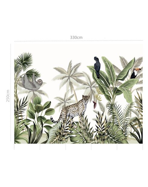 Papier peint mural Jungle  multicolore - 250x330 cm