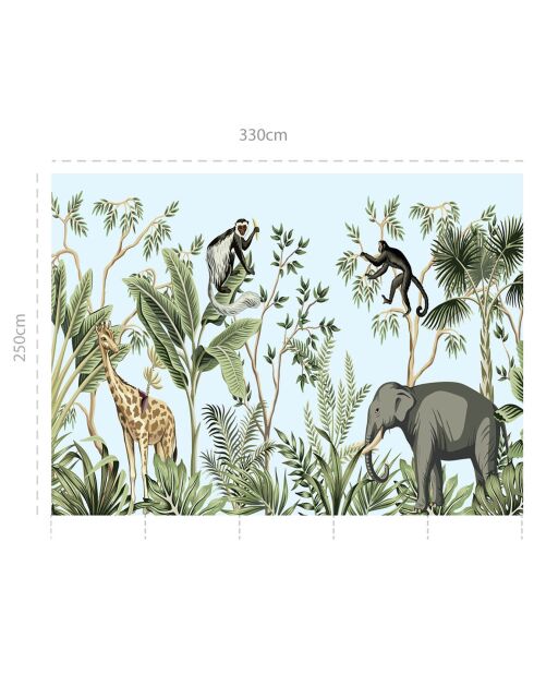 Papier peint mural Jungle  multicolore - 250x330 cm