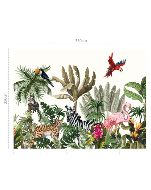 Papier peint mural Jungle  multicolore - 250x330 cm
