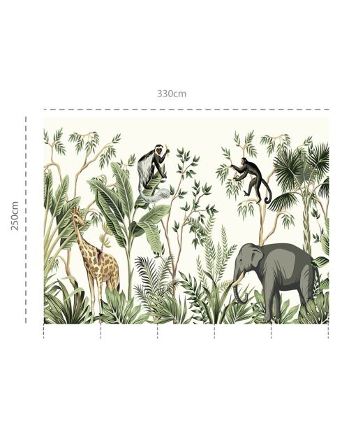 Papier peint mural Jungle  multicolore - 250x330 cm