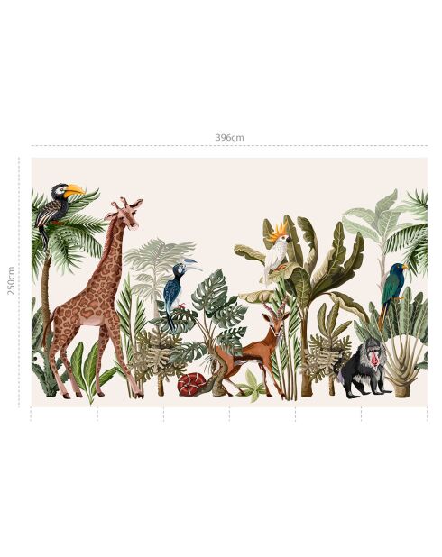 Papier peint mural Jungle  multicolore - 250x396 cm