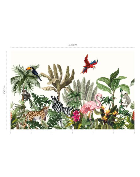 Papier peint mural Jungle  multicolore - 250x396 cm