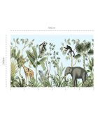 Papier peint mural Jungle  multicolore - 250x396 cm